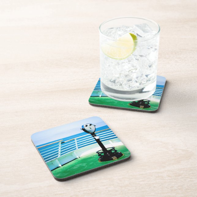 Tourist Binocular Beverage Coaster (Right Side)