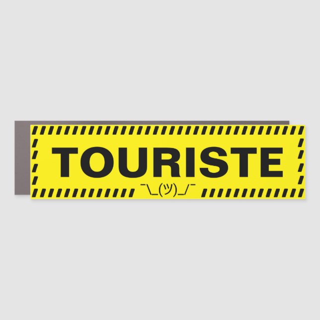 Tourist Custom Car Magnet (Front)