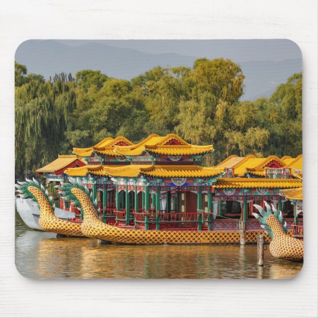 Tourist Dragon Boats | Kunming Lake Mouse Pad (Front)