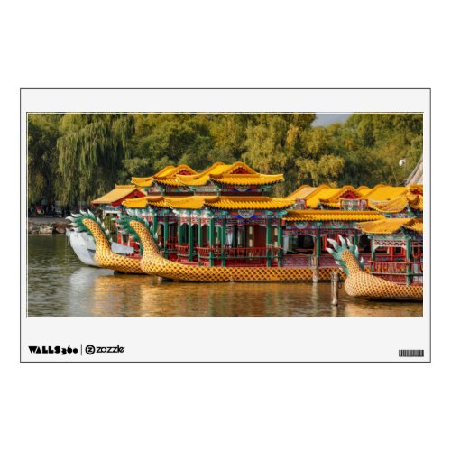 Tourist Dragon Boats  Kunming Lake Wall Decal