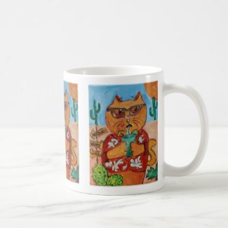 Tourist Funny Folk Art Cat