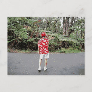 Tourist in Hawaiian Shirt Postcard