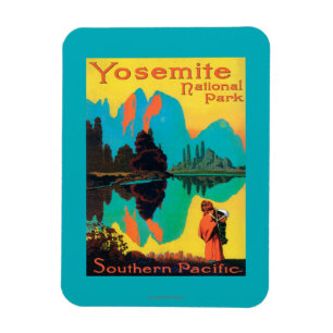 Tourist Poster - Yosemite Nat'l Park, CA Magnet