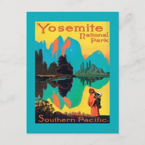 Tourist Poster _ Yosemite Natl Park CA Postcard