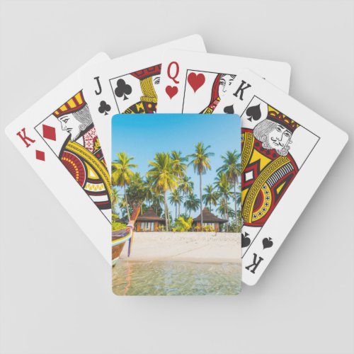 Tourist Resorts Bungalows on the Beach  Thailand Playing Cards