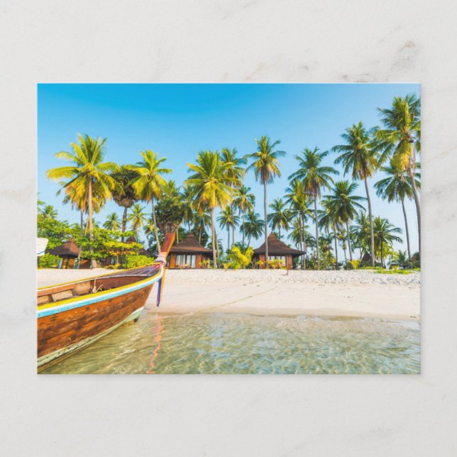 Tourist Resort's Bungalows on the Beach | Thailand Postcard (Front)