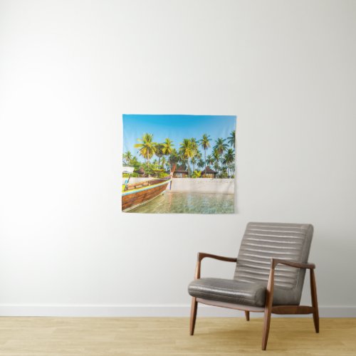 Tourist Resorts Bungalows on the Beach  Thailand Tapestry