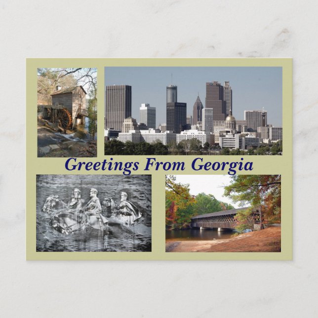 Tourist sites Georgia Postcard (Front)
