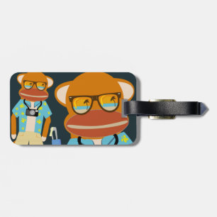 Tourist Sockmonkey Travel Tag