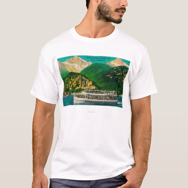 Tourist Steamer on Diablo lake, Skagit T-Shirt (Front)