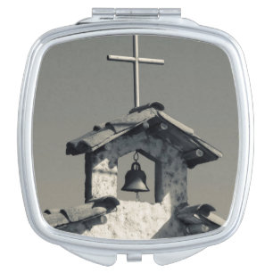 Tourist town, village chapel compact mirror