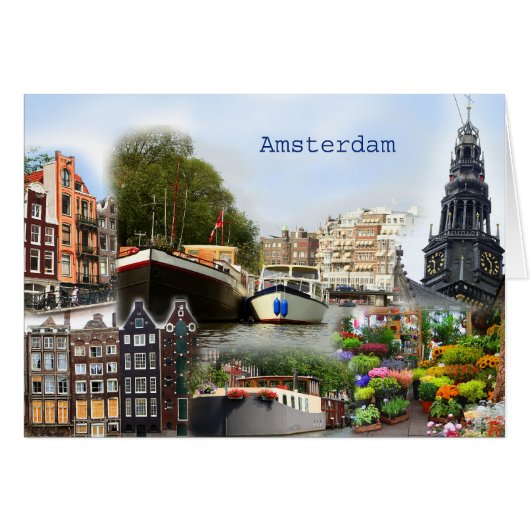 Touristic sites of Amsterdam Cards (Front Horizontal)