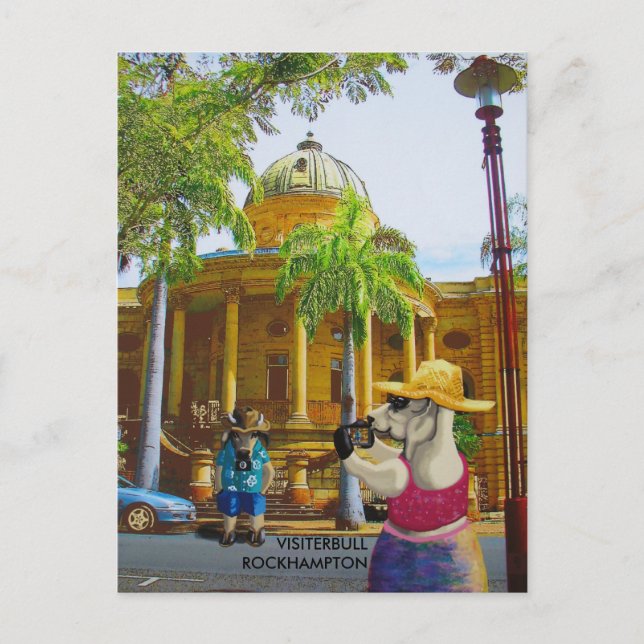 Tourists at Customs House Postcard (Front)