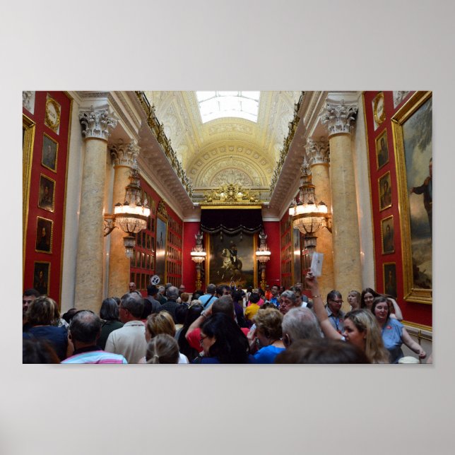 Tourists at the Hermitage Museum, St. Petersburg Poster (Front)