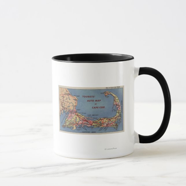 Tourists' Auto Map of Cape Cod Mug (Right)