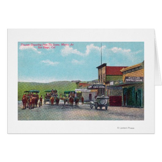 Tourists Departing for Tijuana Scene Cards (Front Horizontal)