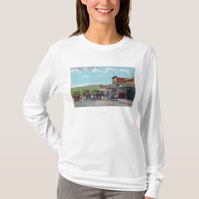 Tourists Departing for Tijuana Scene T-Shirt (Front)