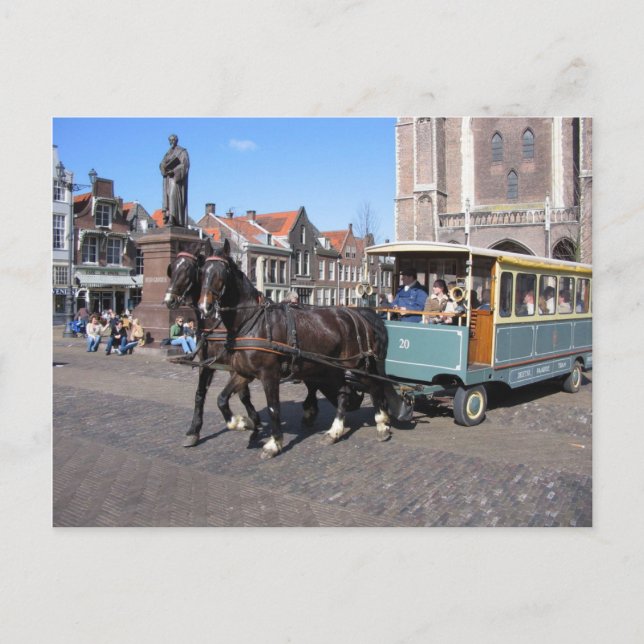 Tourists in Delft Postcard (Front)