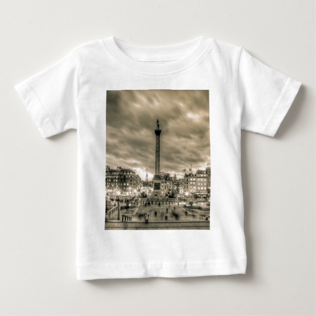 Tourists in Trafalgar Square, London Baby T-Shirt (Front)