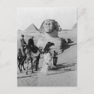 Tourists Traveling by Sphinx Postcard