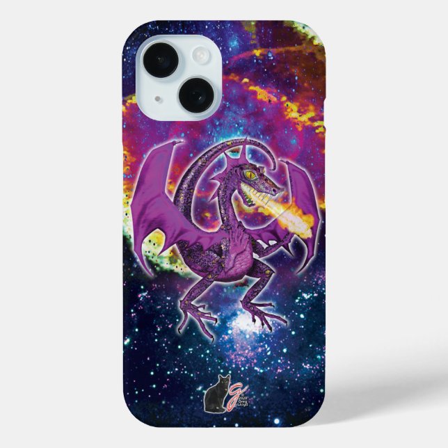 Tourmaline Cosmic Dragon Case-Mate iPhone Case (Back)