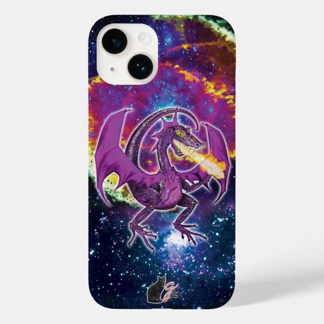 Tourmaline Cosmic Dragon Case-Mate iPhone Case (Back)