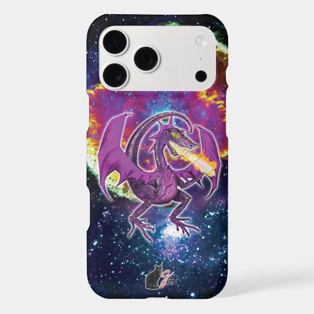 Tourmaline Cosmic Dragon Case-Mate iPhone Case (Back)