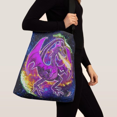 Tourmaline Cosmic Dragon Crossbody Bag