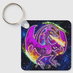 Tourmaline Cosmic Dragon Keychain