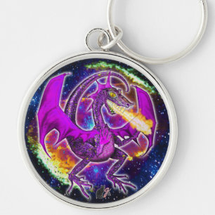 Tourmaline Cosmic Dragon  Keychain