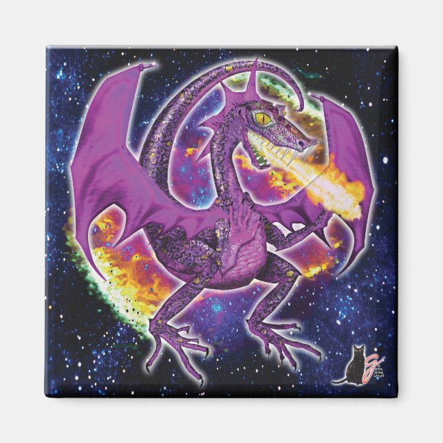 Tourmaline Cosmic Dragon Magnet (Front)