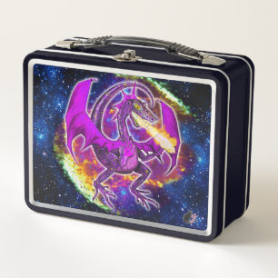 Tourmaline Cosmic Dragon Metal Lunch Box
