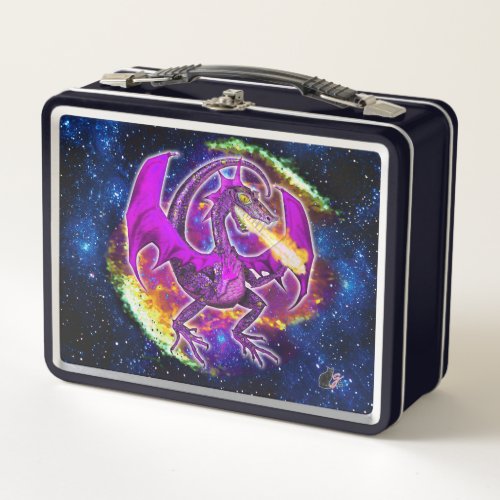 Tourmaline Cosmic Dragon  Metal Lunch Box
