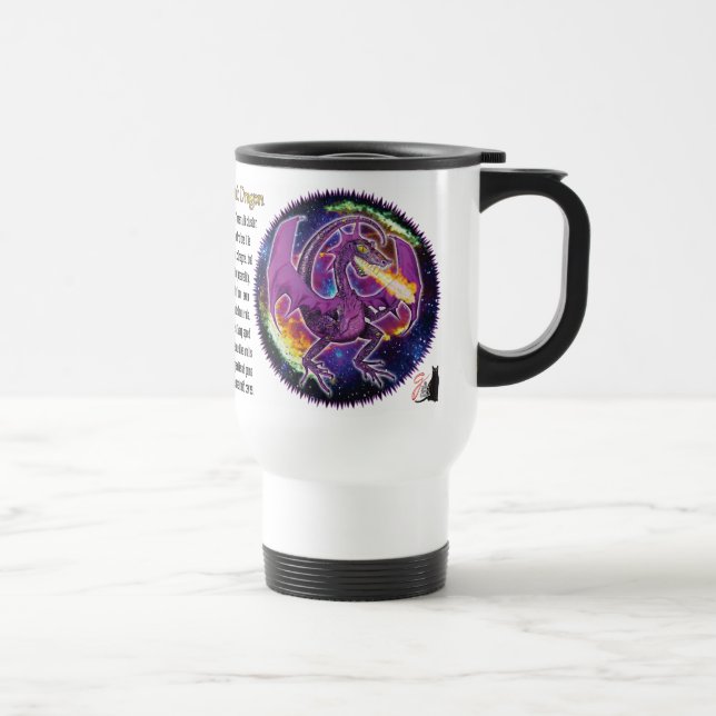 Tourmaline Cosmic Dragon Travel Mug (Right)