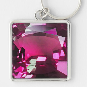 Tourmaline Gemstone Pink Keychain