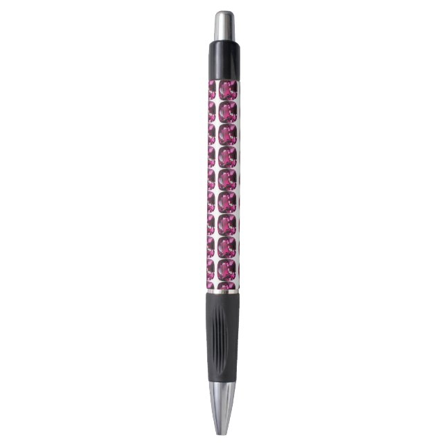 Tourmaline Gemstone Pink Pen (Front Vertical)