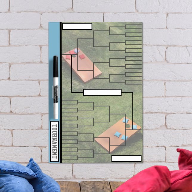Tournament Brackets Cornhole Game Dry Erase Board (Creator Uploaded)
