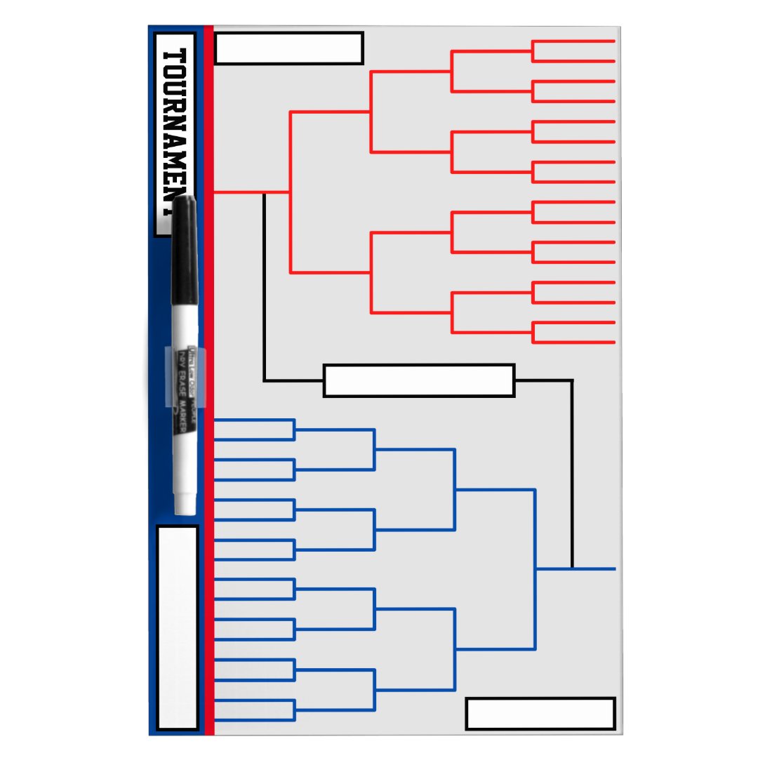 Tournament Brackets Dry Erase Board Zazzle