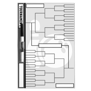 Tournament Brackets Gray Dry Erase Board