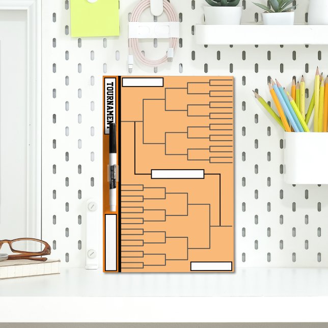 Tournament Brackets Orange Dry Erase Board (Creator Uploaded)