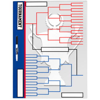 Tournament Brackets & Trophy Design Dry Erase Board