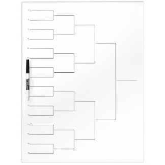 Tournament draw dry erase board for 16 players