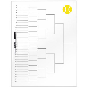 Tournament draw for 32 players   dry erase board