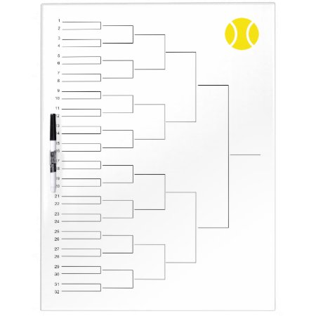 Tournament Draw For 32 Players | Dry Erase Board