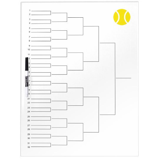 Tournament draw for 32 players | dry erase board | Zazzle.com