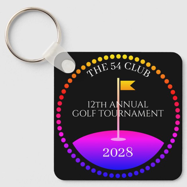 Tournament Golf Equipment Modern Keychain (Front)