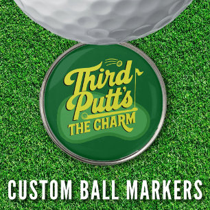 Tournament Scramble Funny Third Putts The Charm Golf Ball Marker