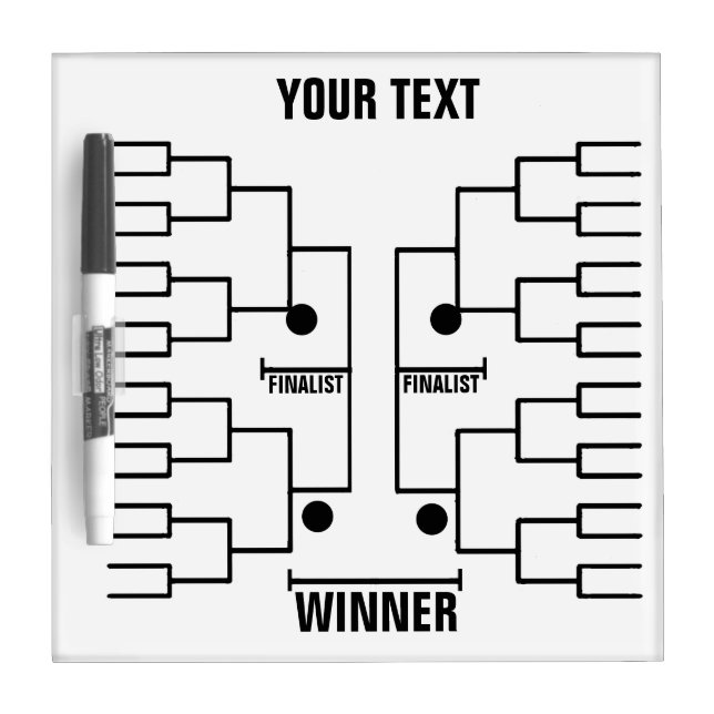 Tournament Tracker Optional Funny Eyes Dry Erase B Dry Erase Board (Front)