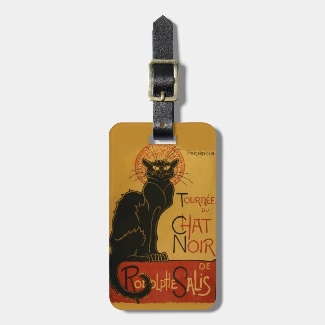 Tournee de Chat Noir Black Cat Luggage Tag (Front Vertical)