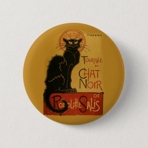Tournee de Chat Noir Black Cat Pinback Button